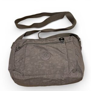 Kipling Gray Nylon Crossbody Bag - great condition 7 X 11 inches